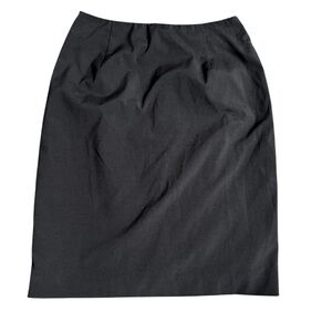 Delicia Women’s Black Pencil Skirt – Side Slit Zipper – Size 8